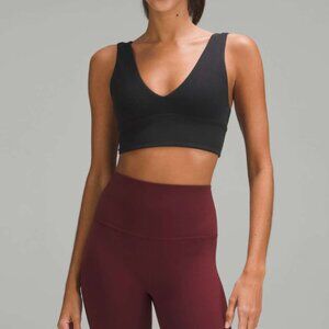 Lululemon Align V-Neck Bra Black NWT Size M Cup DDD/G Light Support Yoga